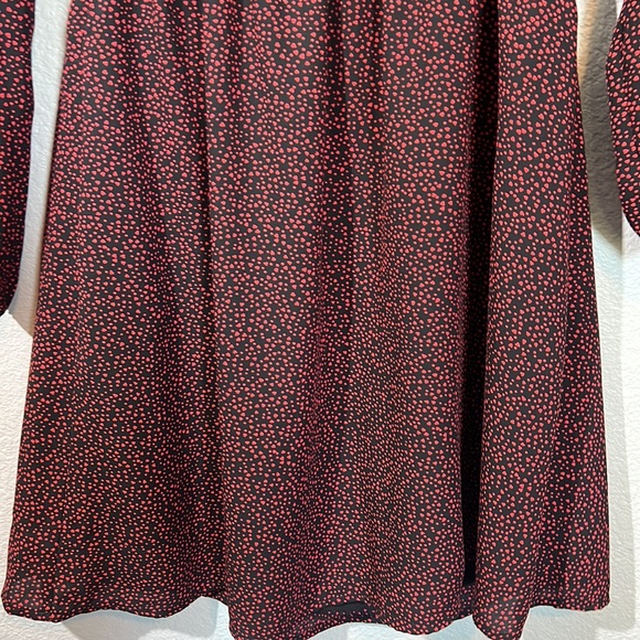 Gap Surplice Black Long Sleeve Mini Heart Dress XS - Picture 4 of 5